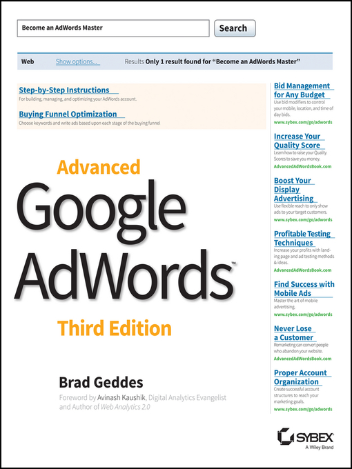 Title details for Advanced Google AdWords by Brad Geddes - Available